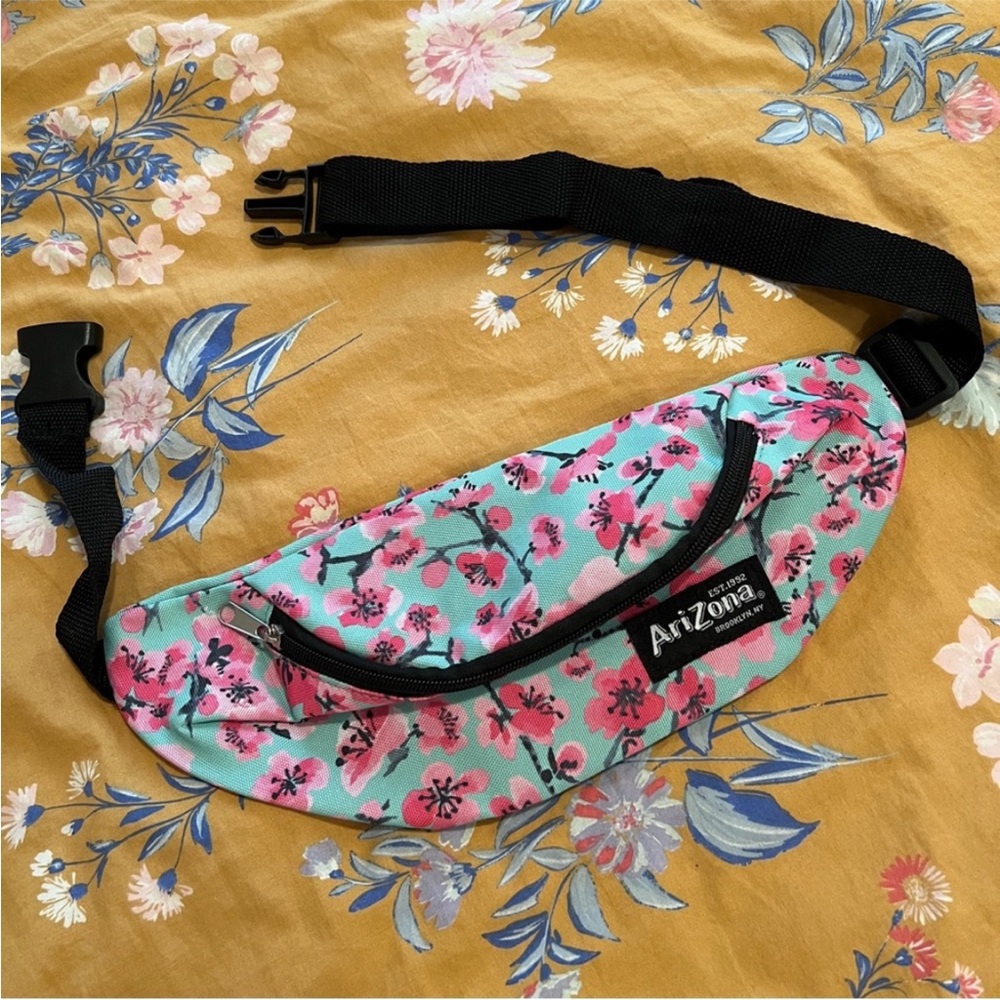 Arizona Jean Company Floral Fanny Pack - Pink and Blue